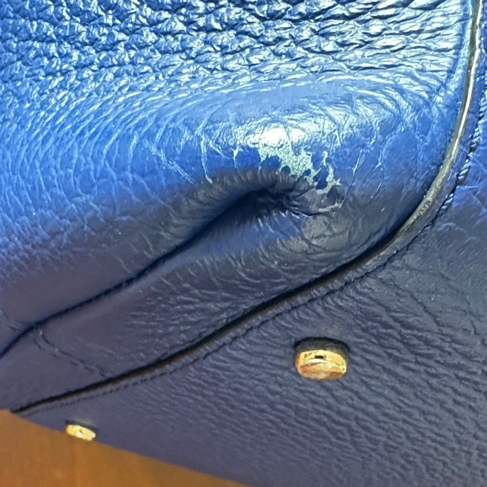 KATE SPADE - EUC Southport Ave Sloan Satchel Cobalt Blue Leather Bag